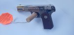 Colt M1908 Reissue .380 Nickel Engraved Pistol (image for) Colt M1908 Reissue .380 Nickel Engraved Pistol